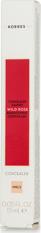 Korres Wild Rose Brightening Concealer Άγριο Τριαντάφυλλο WRC2 για Φωτεινότητα στο Βλέμμα, 1.5ml