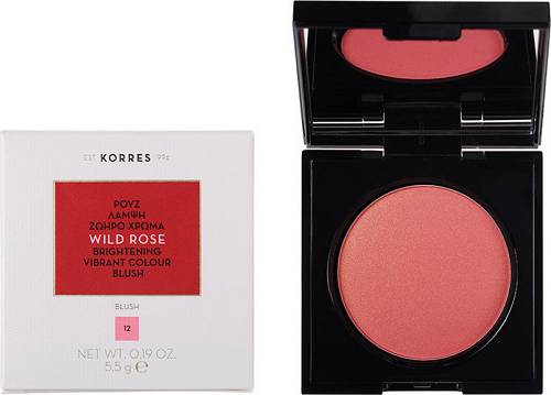 Korres Wild Rose Brightening Blush No.12 Ρουζ Άγριο Τριαντάφυλλο για Λάμψη & Ζωηρό Χρώμα, 5.5g