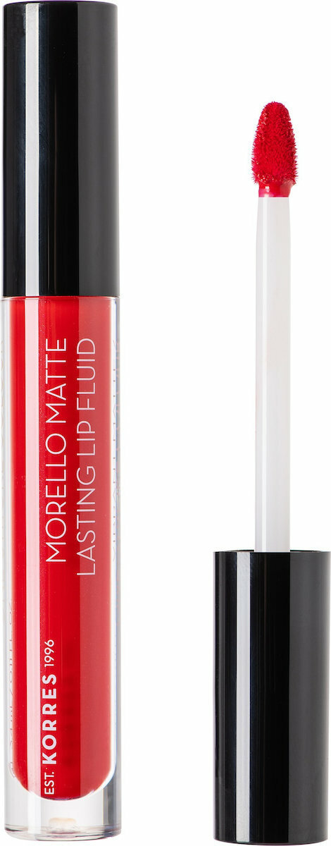Korres Morello Matte Lasting Lip Fluid 53 Red Velvet - Υγρό Κραγιόν Μεγάλης Διάρκειας Με Ματ Αποτέλεσμα, 3.4ml