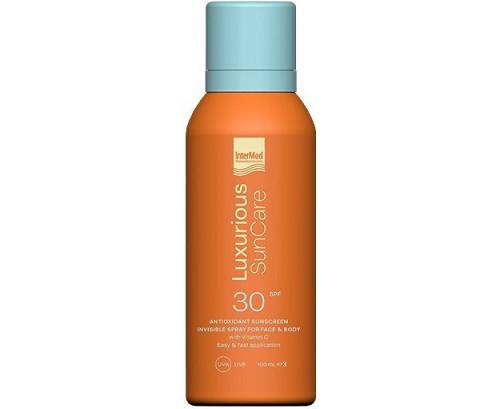 Intermed Luxurious Suncare Antioxidant Sunscreen Invisible Spray SPF30 Αντηλιακό Σπρέι για Πρόσωπο & Σώμα, 100ml