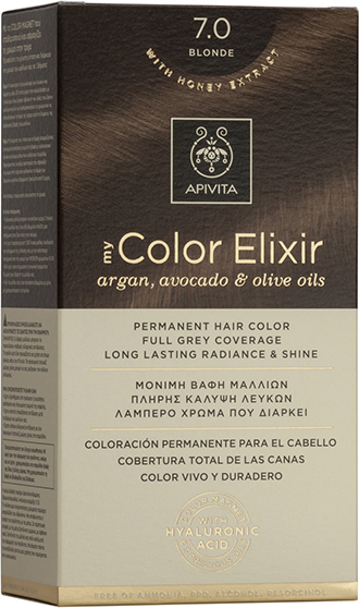 Apivita My Color Elixir Μόνιμη Βαφή Μαλλιών No 7.0 Ξανθό