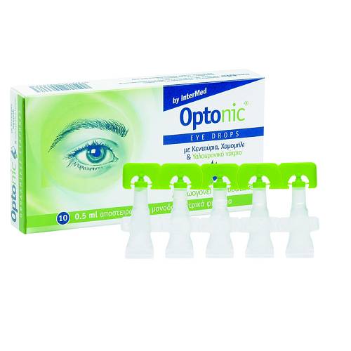 Intermed Optonic Οφθαλμικές Σταγόνες με Υαλουρονικό Οξύ 10 x 0.5