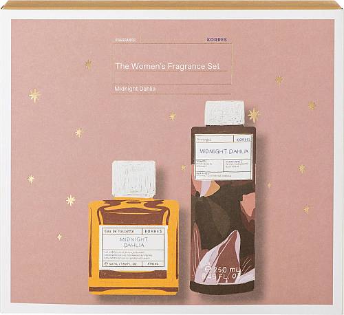 Korres Promo The Women's Fragrance Set Midnight Dahlia Eau De Toilette Γυναικείο Άρωμα 50ml & Αφρόλουτρο 250ml