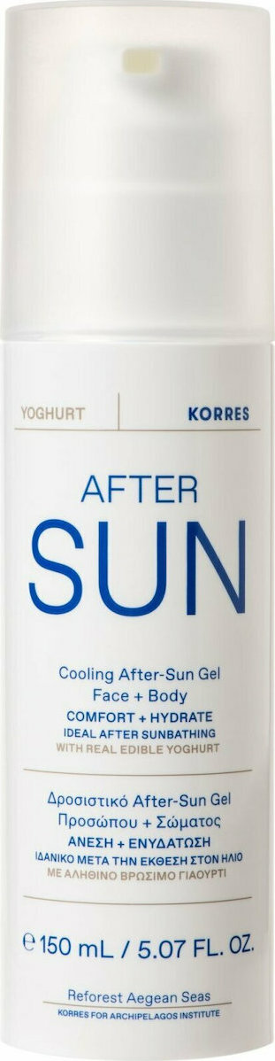 Korres Yoghurt Δροσιστικό After-Sun Gel Προσώπου & Σώματος, 150ml