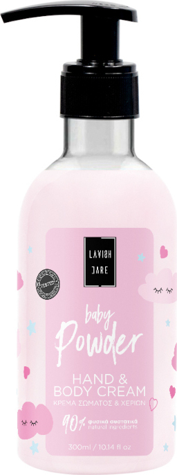 Lavish Care Baby Powder Hand & Body Cream Ενυδατική Κρέμα Χεριών & Σώματος 300ml (Παιδική Πούδρα)