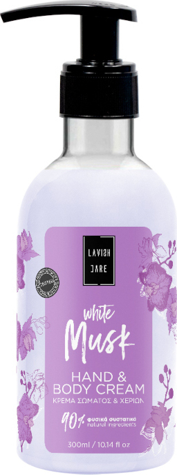 Lavish Care White Musk Hand & Body Cream Ενυδατική Κρέμα Χεριών & Σώματος 300ml (Λευκός Μόσχος)