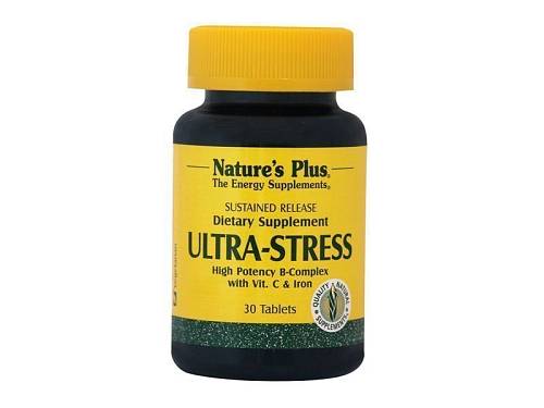 Nature's Plus Ultra Stress with iron SR Φόρμουλα βαθμιαίας αποδέσμευσης κατά του Στρες, 30 tabs