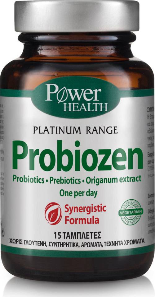 Power Health Classics Platinum Probiozen Συμπλήρωμα Προβιοτικών & Πρεβιοτικών για την Καλή Υγεία του Εντέρου, 15 tabs