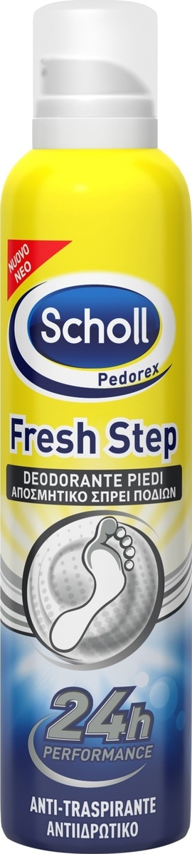 Scholl Fresh Step Spray Ποδιών Αποσμητικό Σπρέι ποδιών για την κακοσμία και την εφίδρωση 150ml