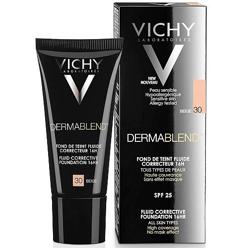 Vichy Dermablend Make Up Fluid No.30 Beige Διορθωτικό Make-Up Υψηλής Κάλυψης έως 16hrs, 30ml