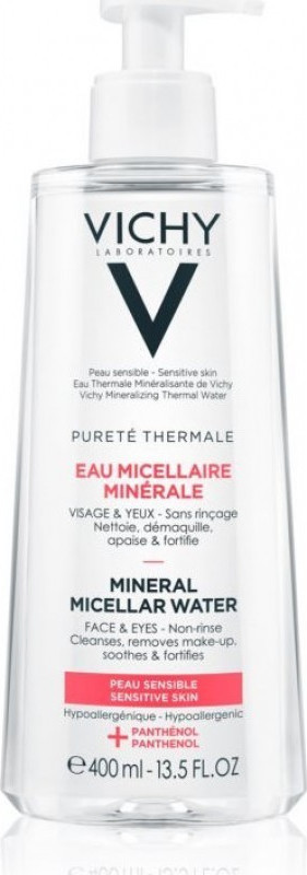 Vichy Purete Thermale Mineral Micellar Water Νερό Micellaire με Μεταλλικά Στοιχεία για Πρόσωπο & Μάτια για Ευαίσθητες Επιδερμίδες, 400ml