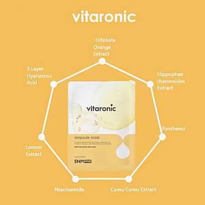 SNP Μάσκα με Βιταμίνες για Λάμψη Prep Vitaronic Ampoule Mask (25ml)