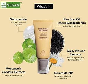 Haruharu wonder Μη Λιπαρό Ενυδατικό Αντηλιακό Black Rice Moisture Airyfit Daily Sunscreen Unscented -50ml