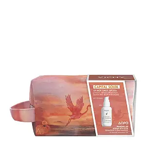 Vichy Summer Pouch 24 with Capital Soleil UV-Age Daily Tinted SPF50+, 40ml & Free Mineral 89 Βοοster Cream, 15ml & Toiletry Bag, 1set