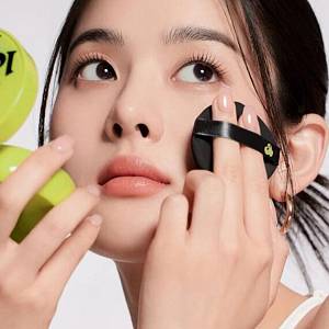 Unleashia, Satin Wear Healthy-Green Cushion, SPF 30/PA++, 27W Peach Tan - 15 g