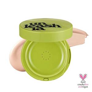 Unleashia, Satin Wear Healthy-Green Cushion, SPF 30/PA++, 27W Peach Tan - 15 g