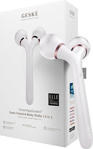 Geske Sonic SmartAppGuided Sonic Facial & Body Roller 4 in 1 Starlight  Συσκευή διόρθωσης περιγράμματος προσώπου και σύσφιξης για πρόσωπο και σώμα