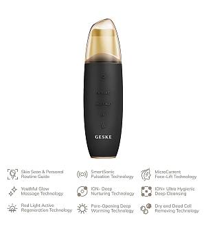 Geske Geske Microcurrent Skin Scrubber Blackhead Remover 9 in 1 Gray