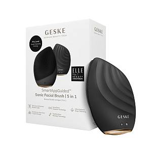 Geske Sonic Facial Brush | 5 in 1 Gray Βαθύ καθαρισμό, σύσφιξη του δέρματος και χαλαρωτικό μασάζ αντιγήρανσης όλα σε μια συσκευή - 1 τεμάχιο