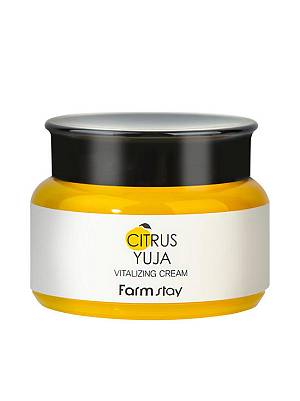 FarmStay Citrus Yuja Vitalizing Cream - Αναζωογονητική κρέμα για πρόσωπο, λαιμό και ντεκολτέ - 100gr