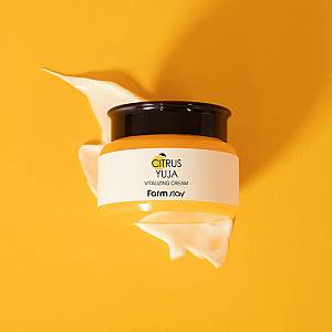 FarmStay Citrus Yuja Vitalizing Cream - Αναζωογονητική κρέμα για πρόσωπο, λαιμό και ντεκολτέ - 100gr