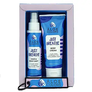 Aloe Colors Promo Just Breathe Body Cream 100ml & Hair/Body Mist - 100ml