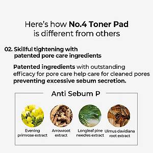 NUMBUZIN No. 4 Pore Zero Peeled Egg Toner Pad (70 Pads) - 190ml