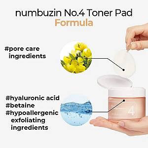 NUMBUZIN No. 4 Pore Zero Peeled Egg Toner Pad (70 Pads) - 190ml