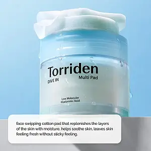 Torriden Dive-in Low Molecule Hyaluronic Acid Multi Pad - 80 pcs