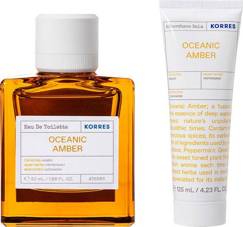 Korres Promo Daring & Fresh Oceanic Amber Ανδρικό Άρωμα EDT, 50ml, Aftershave Balm, 125ml & Δώρο Βραχιόλι Καλής Τύχης, 1σετ