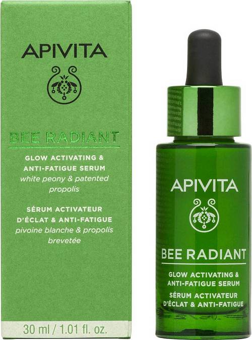 Apivita Bee Radiant Glow Activating & Anti-Fatique Serum White Peony & Patented Propolis Αντιγηραντικός Ορός Προσώπου για Ενεργοποίηση Λάμψης & Ξεκούραστη Όψη, 30ml