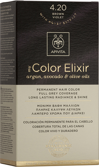 Apivita My Color Elixir Μόνιμη Βαφή Μαλλιών No 4.20 Καστανό Βιολετί