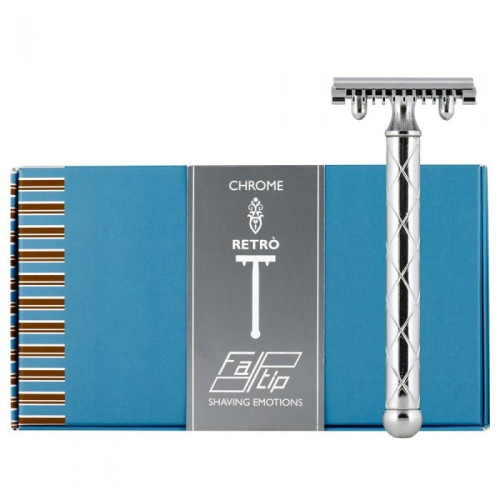 Fatip safety razor chrome retro original open comb