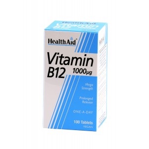 HealthAid Vitamin B12 (Cyanocobalamin)  Prolonged Release 1000mg 50 ταμπλέτες