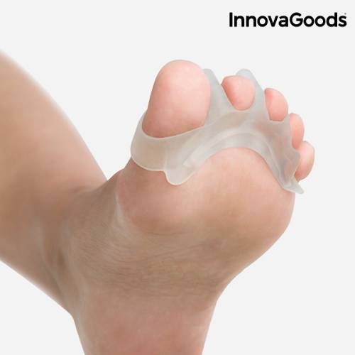 InnovaGoods V0100836 Wellness Care relaxing toe separator (pack of 2) Χαλαρωτικοί Διαχωριστές Δαχτύλων (Πακέτο με 2)   από τζελ σιλικόνης