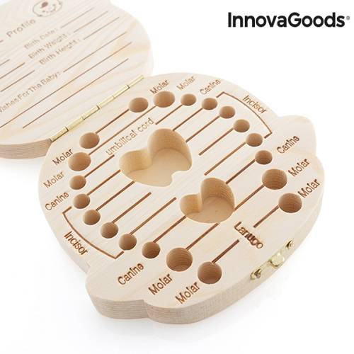 InnovaGoods V0100975 Gadget Kids tooth box -κουτί ιδανικό για να αποθηκεύσετε τα νεογιλά δόντια, τον ομφάλιο λώρο και το τρίχωμα του μωρού - Girl