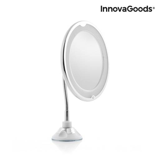 InnovaGoods Wellness Beauté V0101221 LED magnifying mirror with Flexible Arm and Suction Pad Mizoom - Kαθρέπτης με Eύκαμπτο Bραχίονα και Bεντούζα