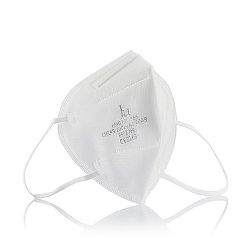 JU FM0201-966 Protective Respirator Mask FFP2 NR - 5 layers (Pack of 10) - Μάσκα Αναπνευστικής Προστασίας FFP2 NR JU FM0201-966 5 επίπεδα Λευκή (πακέτο με 10)