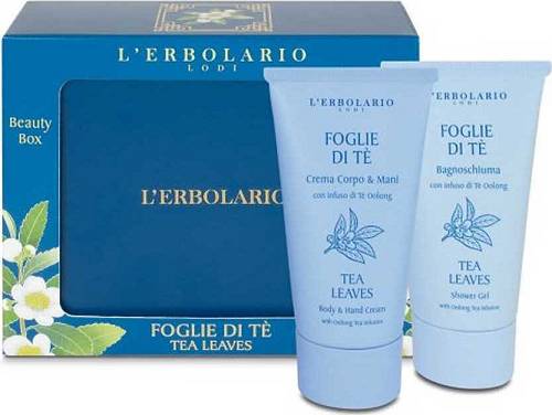 L'Erbolario Foglie Di Te Beauty Box Συλλεκτική Μεταλλική Συσκευασία με Αφρόλουτρο 75ml + Κρέμα Σώματος 75ml (Φύλλα Τσαγιού Oolong)