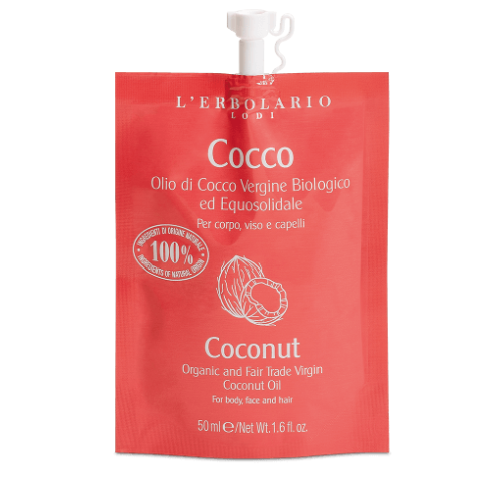 L'Erbolario Olio di Cocco Vergine Biologico Οργανικό Έλαιο Καρύδας για Μαλλιά, Πρόσωπο & Σώμα 50ml