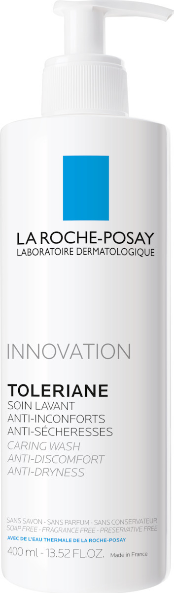 La Roche Posay Toleriane Hydrating Gentle Cleanser 400ml για τον καθαρισμό του ευαίσθητου προσώπου.