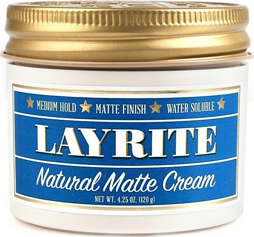 Layrite Deluxe Natural Matte Cream – Water Soluble 120gr ( medium hold / matte finish )