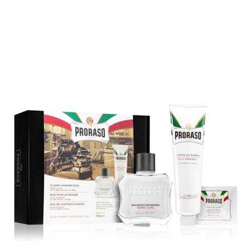 Proraso Duo Pack Shaving Gift Set Sensitive Skin (Shaving Cream Tube 150ml & Aftershave Balm 100ml)