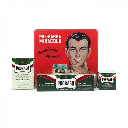 Proraso Σετ Περιποίησης για Γένια Vintage Gino με Pre-shave Cream 100ml, Shaving Cream 150ml & After Shave Balm 100ml