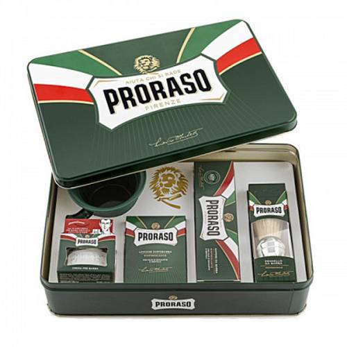 Proraso classic shaving set eucalyptus (preshave 100ml, sh.cream 150ml, aftershave lotion 100ml, sh.brush, sh.bowl)
