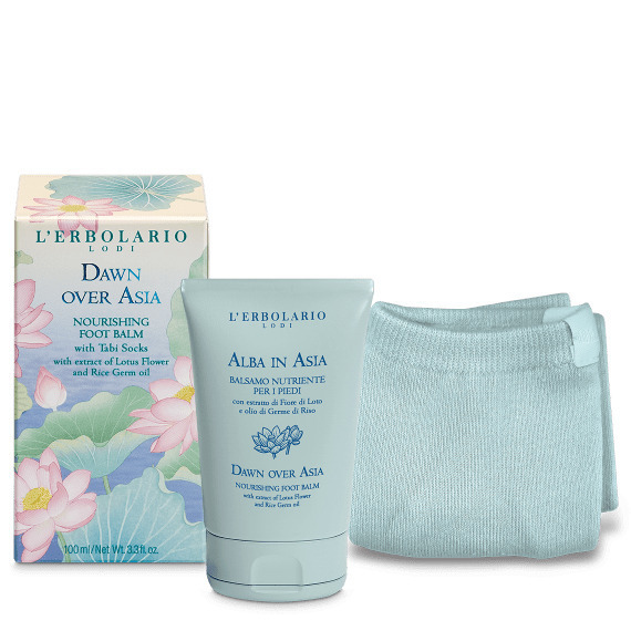 L ERBOLARIO L Erbolario Alba in Asia Foot Balm Θρεπτική Κρέμα Ποδιών 100ml + 1 Ζευγάρι Κάλτσες Tabi