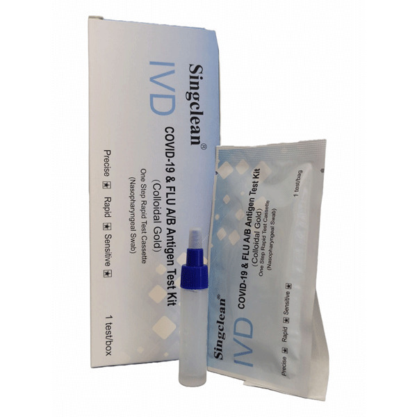 Singclean Ivd Covid-19 & Flu A/B Antigen Kit Διαγνωστικό Τεστ Ταχείας Ανίχνευσης Αντιγόνων 1 Τεμάχιο