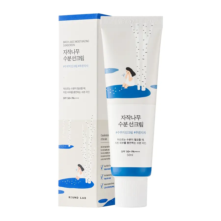Round Lab - Birch Juice Moisturizing Sun Cream SPF50+ PA++++ - Moisturizing SPF Cream - Ενυδατικό αντιηλιακό με υψηλή προστασία 50 ml