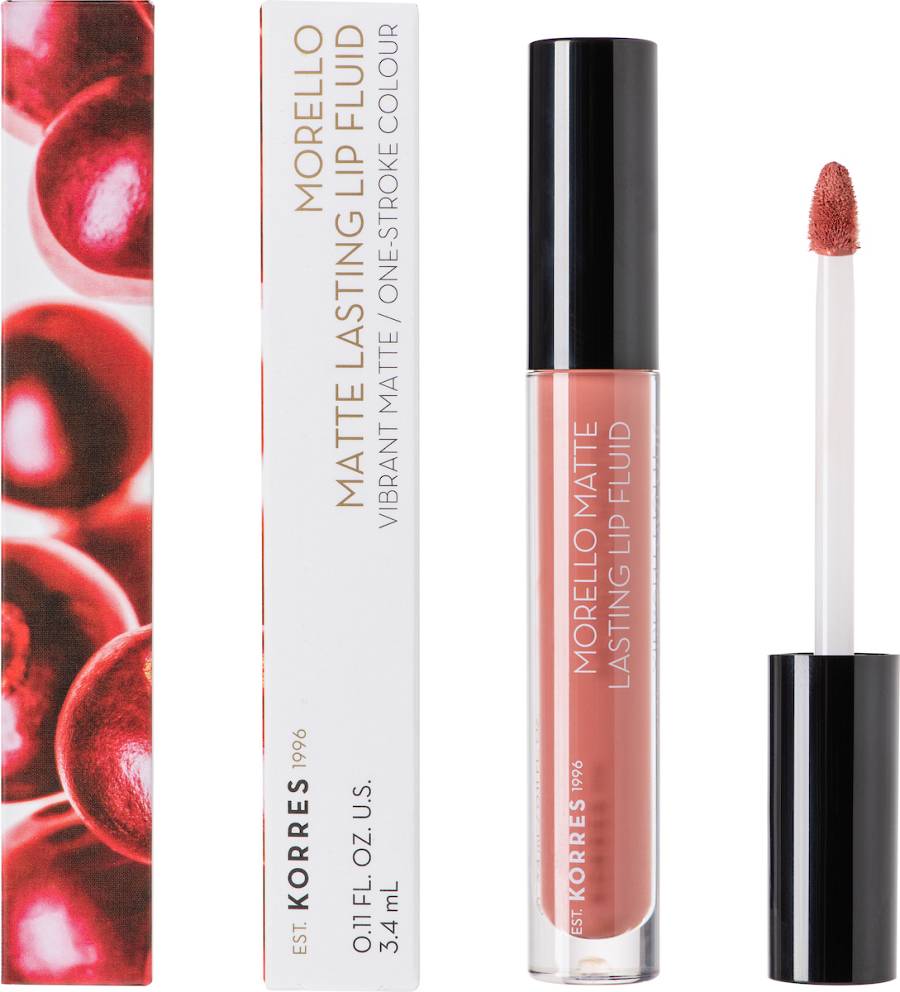 Korres Morello Matte Lasting Lip Fluid 06 Romantic Nude - Υγρό Κραγιόν Μεγάλης Διάρκειας Με Ματ Αποτέλεσμα, 3.4ml