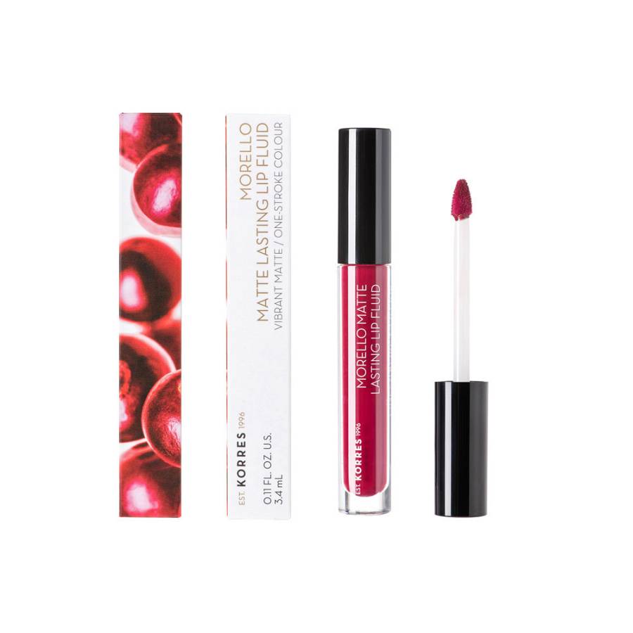 Korres Morello Matte Lasting Lip Fluid 74 Fig - Υγρό Κραγιόν Μεγάλης Διάρκειας Με Ματ Αποτέλεσμα, 3.4ml
